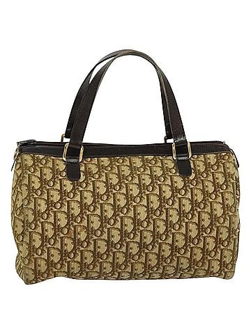 Dior Trotter Brown Canvas Handbag (view 1)