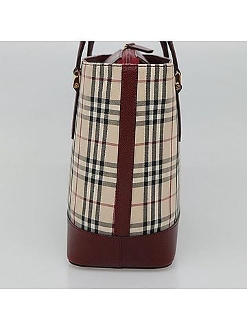 Burberry Nova Check Beige Canvas Tote Bag (view 2)