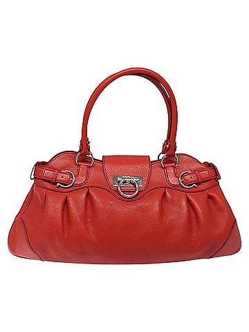 Salvatore Ferragamo Marisa Red Leather Handbag (view 1)