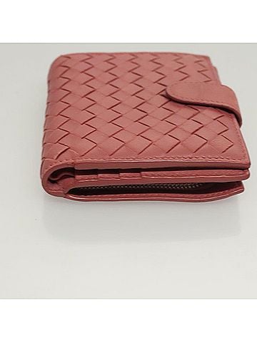 Bottega Veneta Zipped Coin Purse Pink Leather Wallet (view 2)