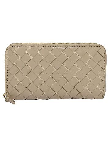 Bottega Veneta Intrecciato Beige Leather Wallet (view 1)