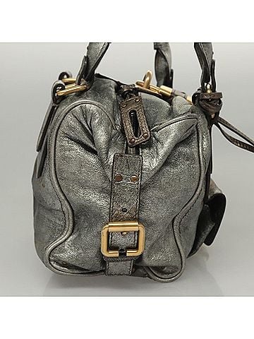 Chloé Paddington Silver Leather Handbag (view 2)