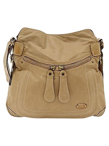 Chloé Signature Beige Leather Shoulder Bag (view 1)