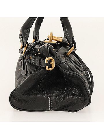 Chloé Paddington Black Leather Handbag (view 2)