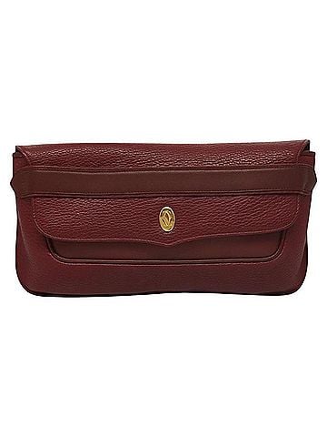 Cartier Must De  Burgundy Leather Clutch Bag (view 1)