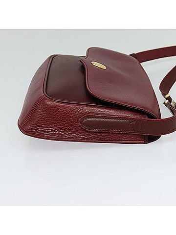 Cartier Must De  Burgundy Leather Shoulder Bag (view 2)