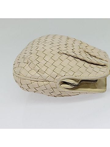 Bottega Veneta Intrecciato White Leather Shoulder Bag (view 2)