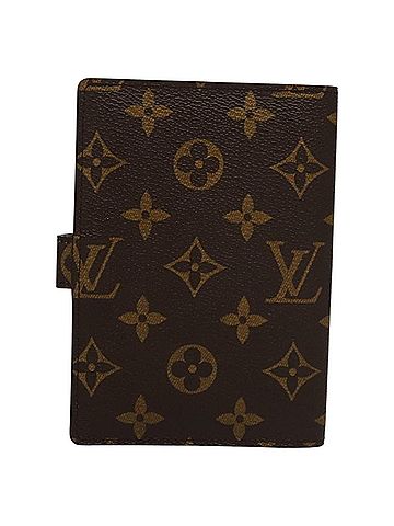 Louis Vuitton 100% Canvas Solid Brown Agenda Cover Brown Canvas Wallet One size