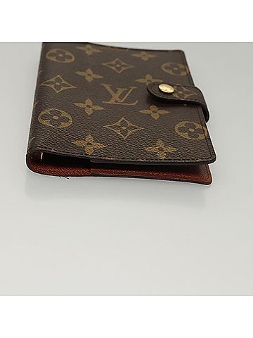 Louis Vuitton 100% Canvas Solid Brown Agenda Cover Brown Canvas Wallet One size