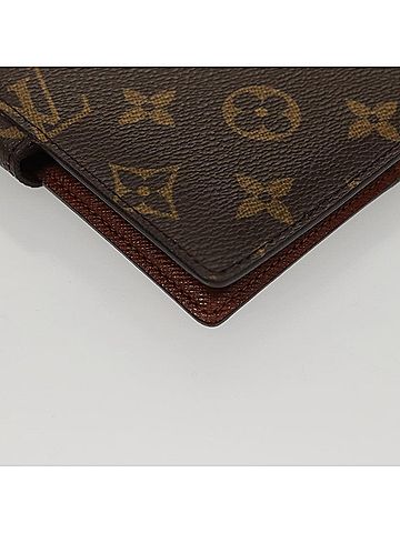Louis Vuitton 100% Canvas Solid Brown Agenda Cover Brown Canvas Wallet One size