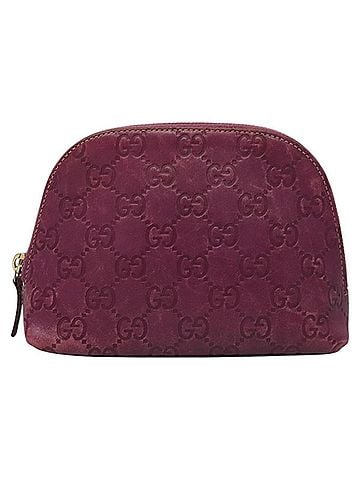 Gucci ssima Purple Canvas Clutch Bag (view 1)