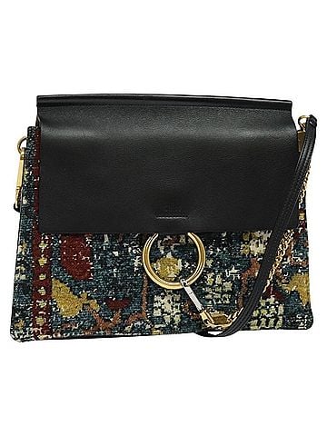 Chloé Faye Black Leather Shoulder Bag (view 1)