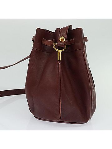 Cartier Must De  Burgundy Leather Shoulder Bag (view 2)