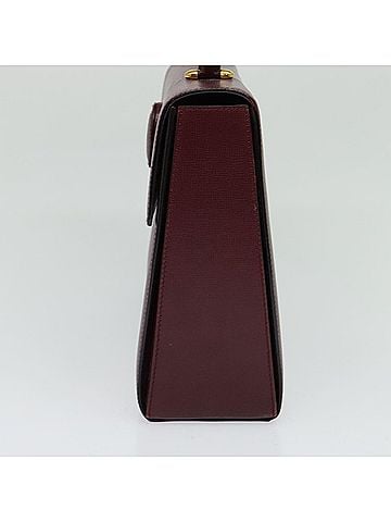 Cartier Must De  Burgundy Leather Handbag (view 2)