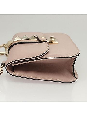 Valentino Garavani Glam Lock Pink Leather Shoulder Bag (view 2)