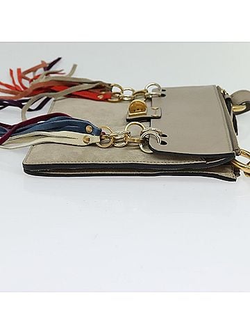 Chloé Jane Grey Suede Shoulder Bag (view 2)