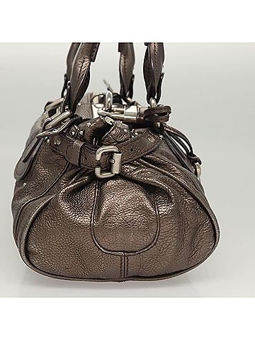 Chloé Paddington Silver Leather Handbag (view 2)
