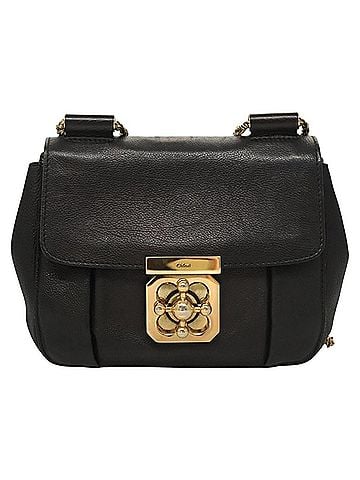 Chloé Elsie Black Leather Shoulder Bag (view 1)
