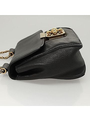 Chloé Elsie Black Leather Shoulder Bag (view 2)