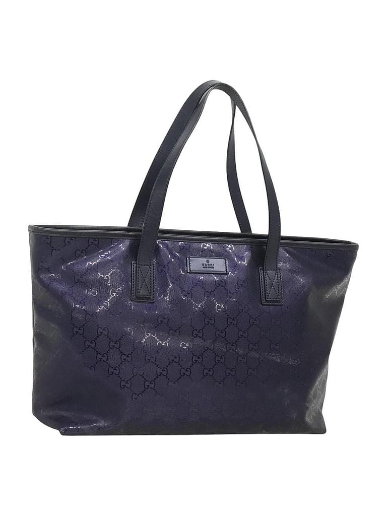 Gucci 100% Canvas Solid Purple Gg Imprimé Purple Canvas Tote Bag One size - photo 1