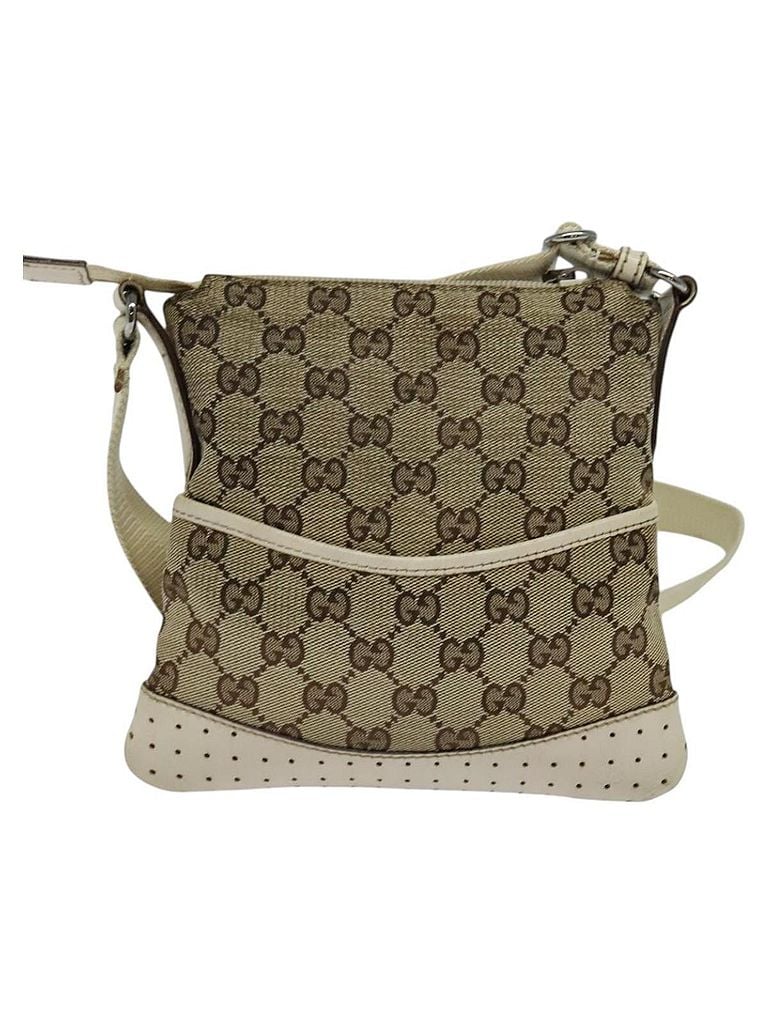 Gucci 100% Canvas Solid Tan Gg Canvas Beige Canvas Shoulder Bag One size - photo 1