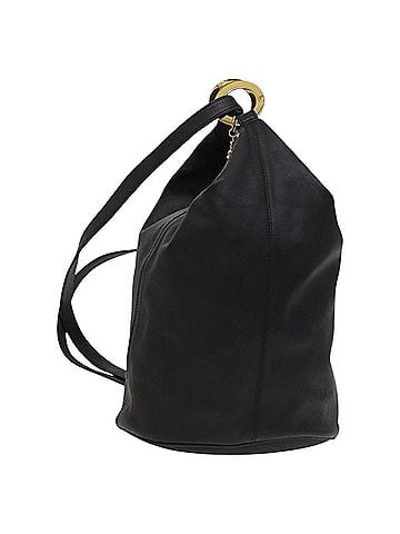 MCM Black Leather Backpack Bag (view 1)