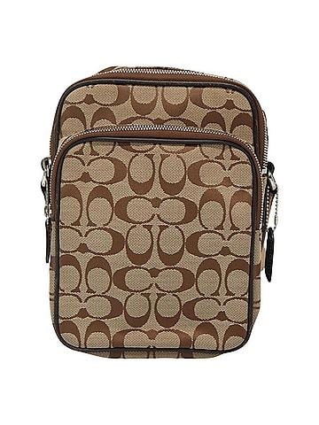 Coach Signature Brown Canvas Shoulder Bag (view 1)