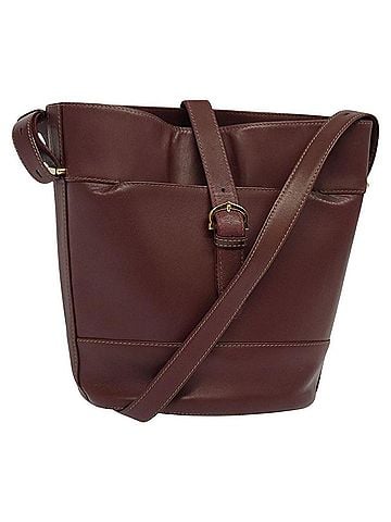 Cartier Must Line Burgundy Leather Shoulder Bag (view 1)