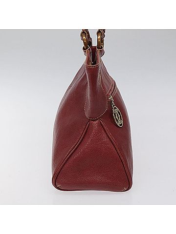 Cartier Marcello Burgundy Leather Handbag (view 2)