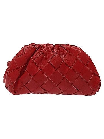 Bottega Veneta Red Leather Clutch Bag (view 1)