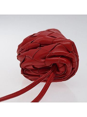 Bottega Veneta Red Leather Clutch Bag (view 2)