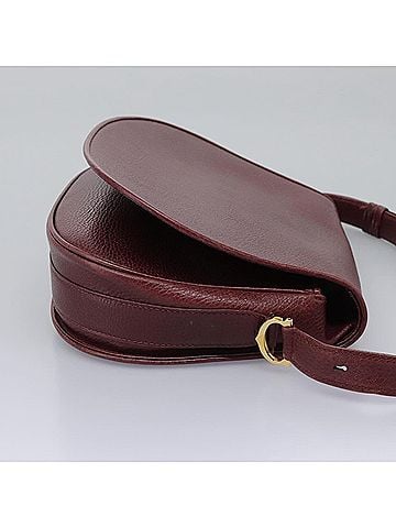 Cartier Must De  Burgundy Leather Shoulder Bag (view 2)