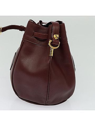 Cartier Must De  Burgundy Leather Shoulder Bag (view 2)