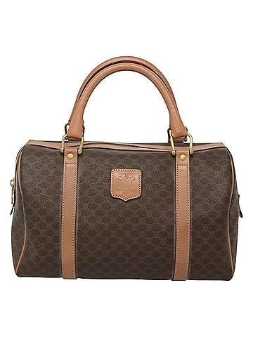 Céline Triomphe Brown Canvas Travel Bag (view 1)