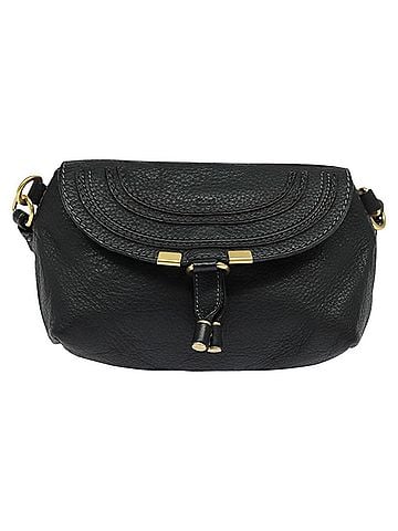 Chloé Marcie Black Leather Shoulder Bag (view 1)