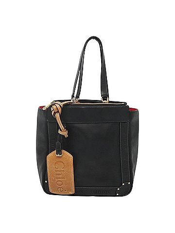 Chloé Paddington Black Leather Tote Bag (view 1)