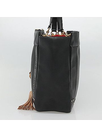 Chloé Paddington Black Leather Tote Bag (view 2)