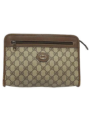 Gucci Gg Canvas Beige Canvas Clutch Bag (view 1)