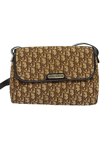 Dior Trotter Brown Canvas Shoulder Bag (view 1)