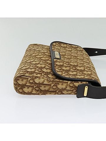 Dior Trotter Brown Canvas Shoulder Bag (view 2)
