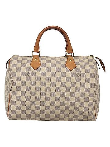 Louis Vuitton Speedy 30 White Canvas Handbag (view 1)