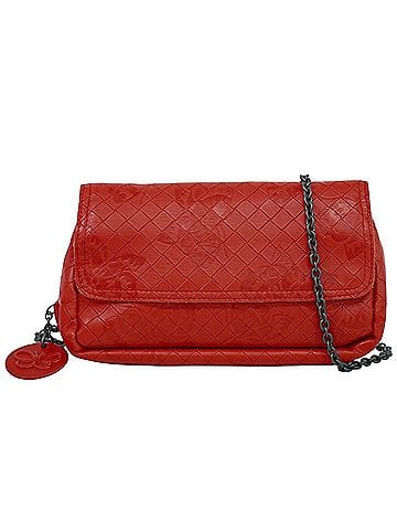 Bottega Veneta Olimpia Red Leather Shoulder Bag (view 1)