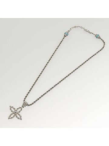 Louis Vuitton Flower Silver Metal Necklace Jewelry (view 2)