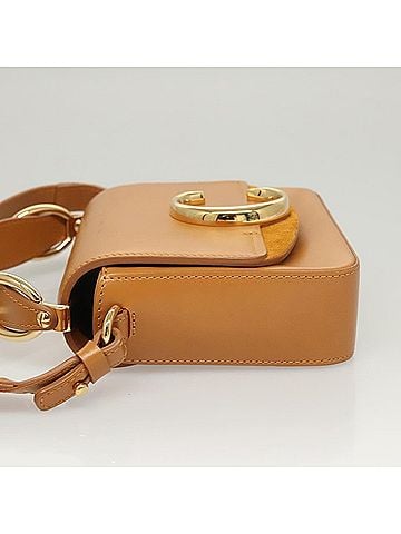 Chloé Mini C Brown Leather Handbag (view 2)