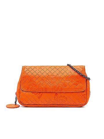 Bottega Veneta Leather Intrecciomirage Butterfly Chain Flap Crossbody (view 1)