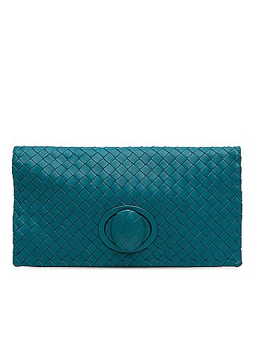 Bottega Veneta Nappa Intrecciato Turn Lock Clutch (view 1)