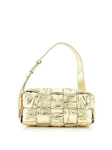 Bottega Veneta Brick Cassette Shoulder Bag Maxi Intrecciato Plisse Leather Small (view 1)