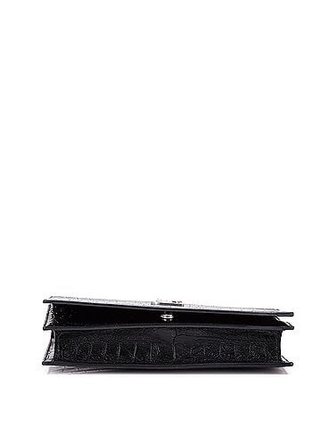 Saint Laurent Classic Monogram Clutch Crocodile Embossed Leather Large (view 2)
