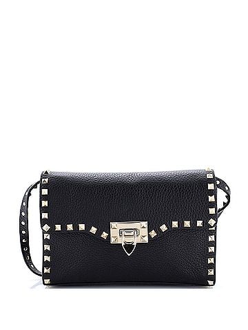 Valentino Garavani Rockstud Flip Lock Flap Bag Leather Medium (view 1)