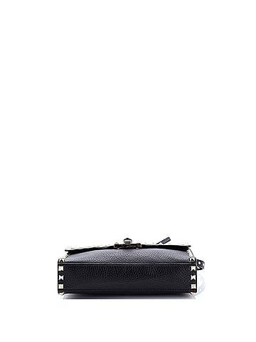 Valentino Garavani Rockstud Flip Lock Flap Bag Leather Medium (view 2)